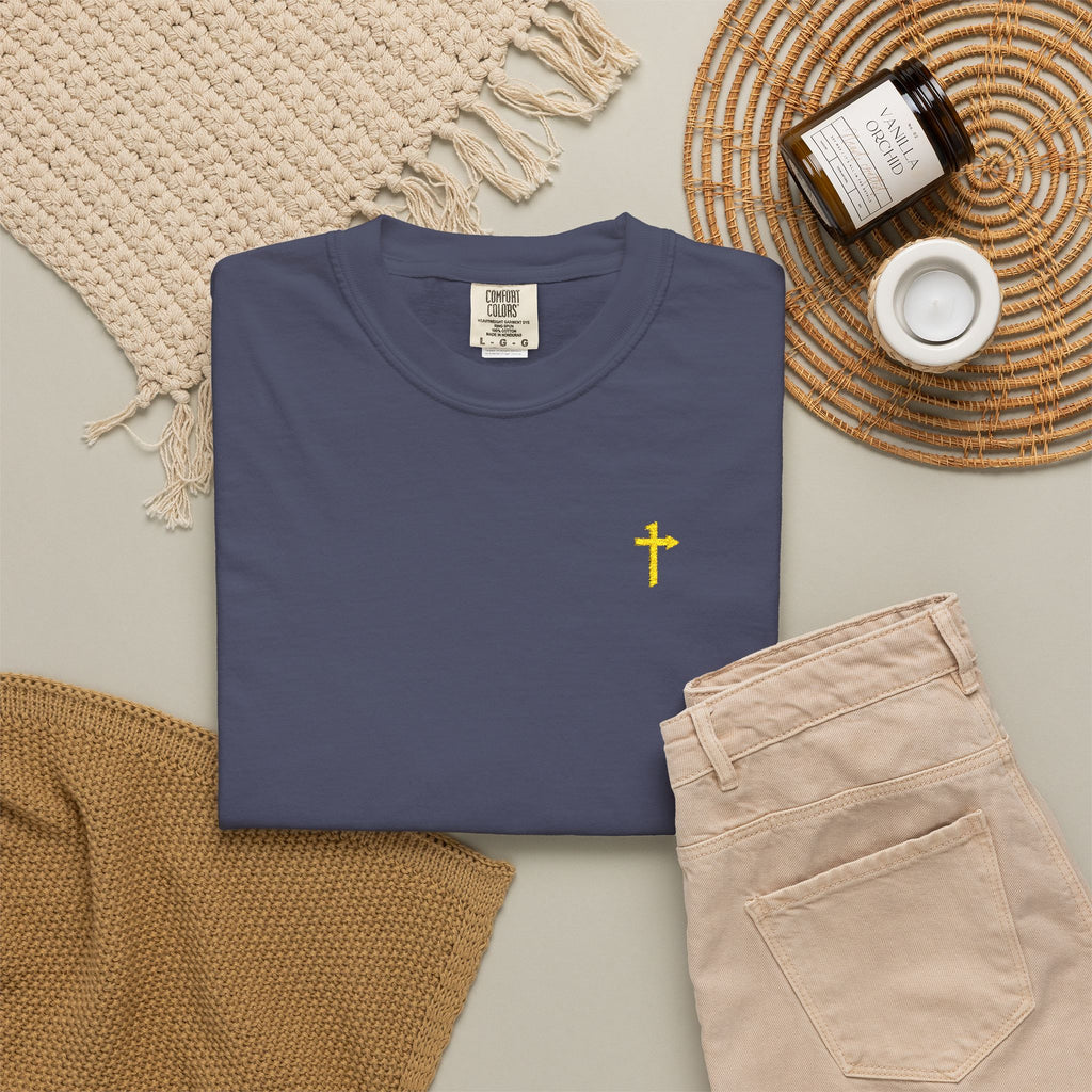 Comfort Colors - Embroidered - Cross