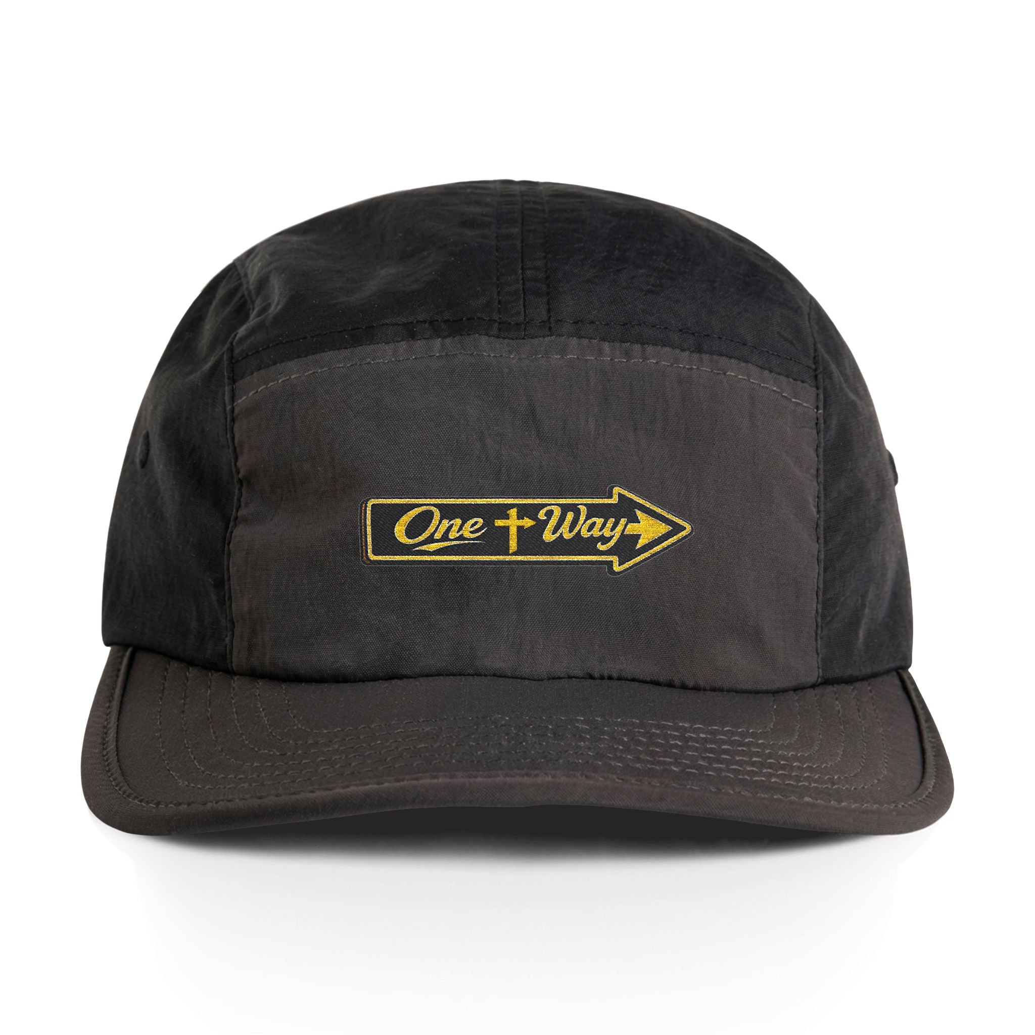 Two-Tone Nylon Cap - One Way Arrow Embroidered