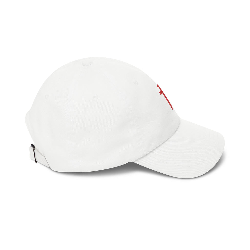 Classic Dad Cap — Yellow Cross Embroidered Baseball Hat