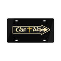 One Way Cross Arrow License Plate