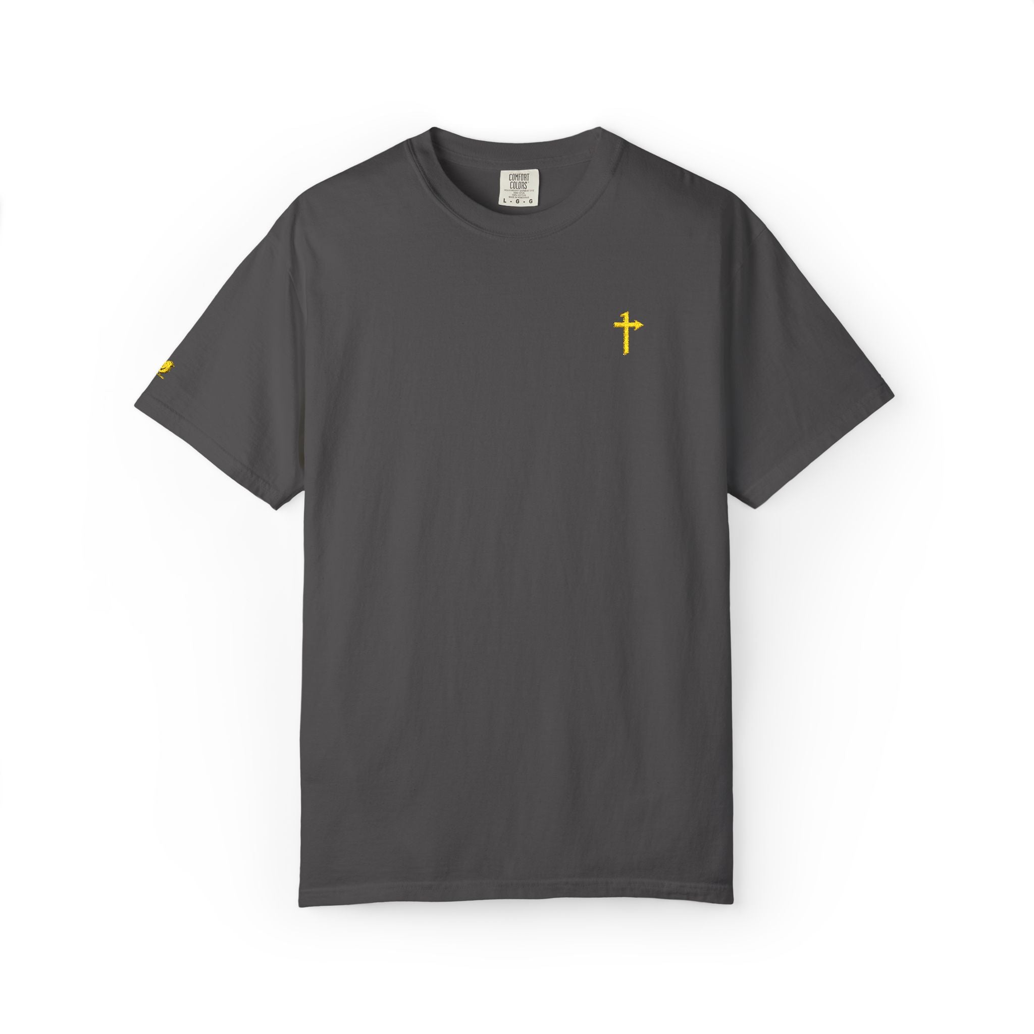 Comfort Colors Embroidered - Cross w/ Finch