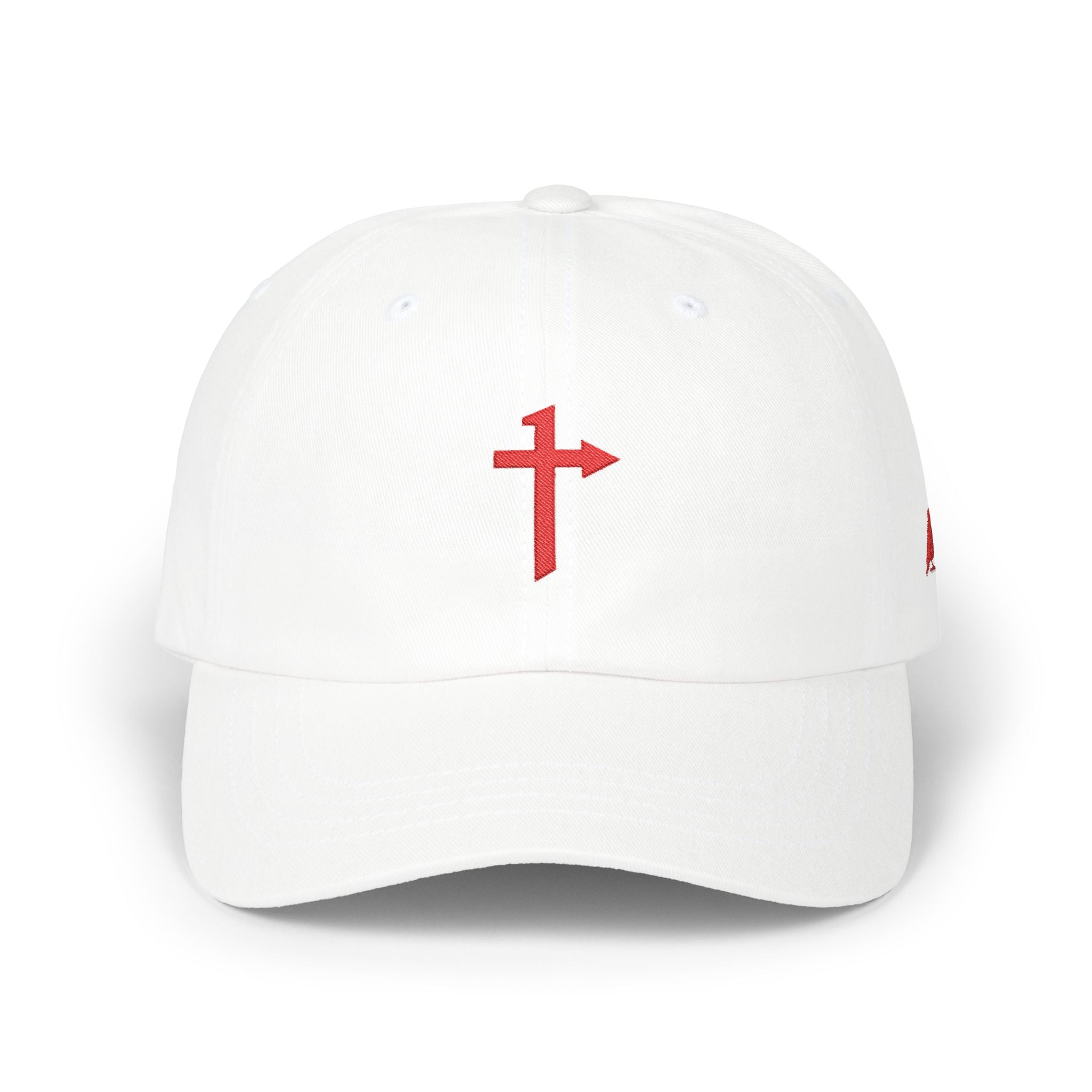 Classic Dad Cap — Yellow Cross Embroidered Baseball Hat