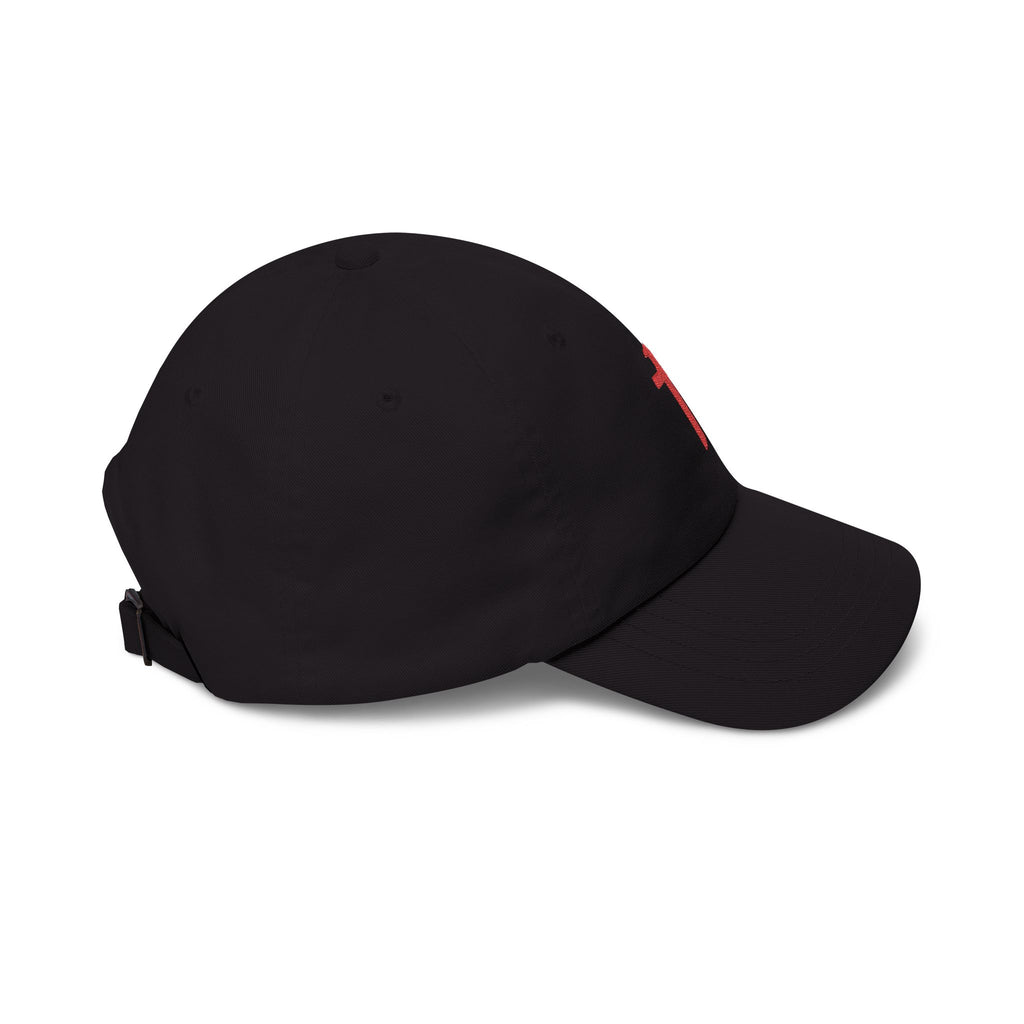 Classic Dad Cap — Yellow Cross Embroidered Baseball Hat