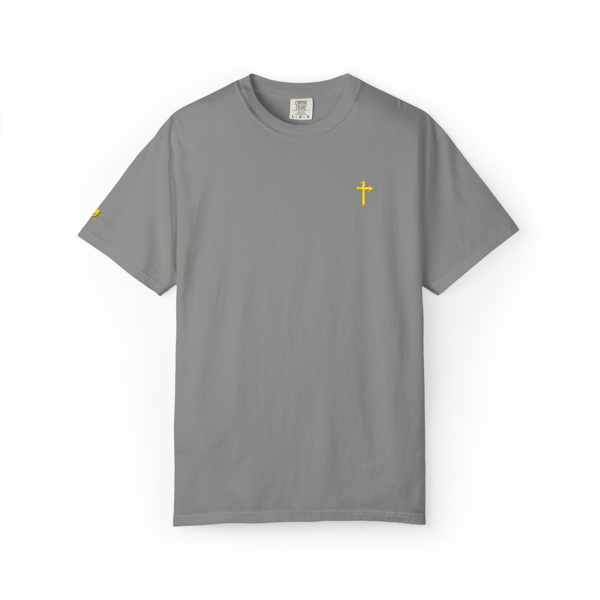 Comfort Colors Embroidered - Cross w/ Finch