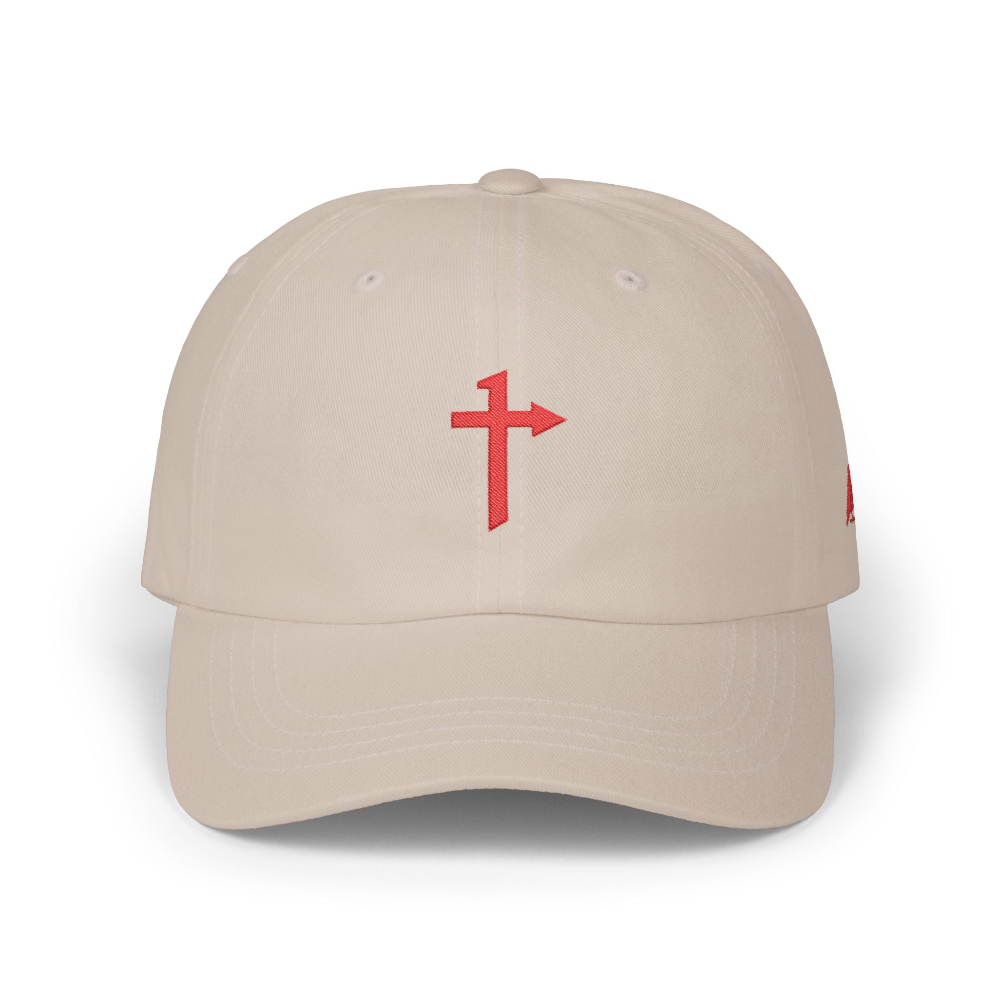 Classic Dad Cap — Yellow Cross Embroidered Baseball Hat