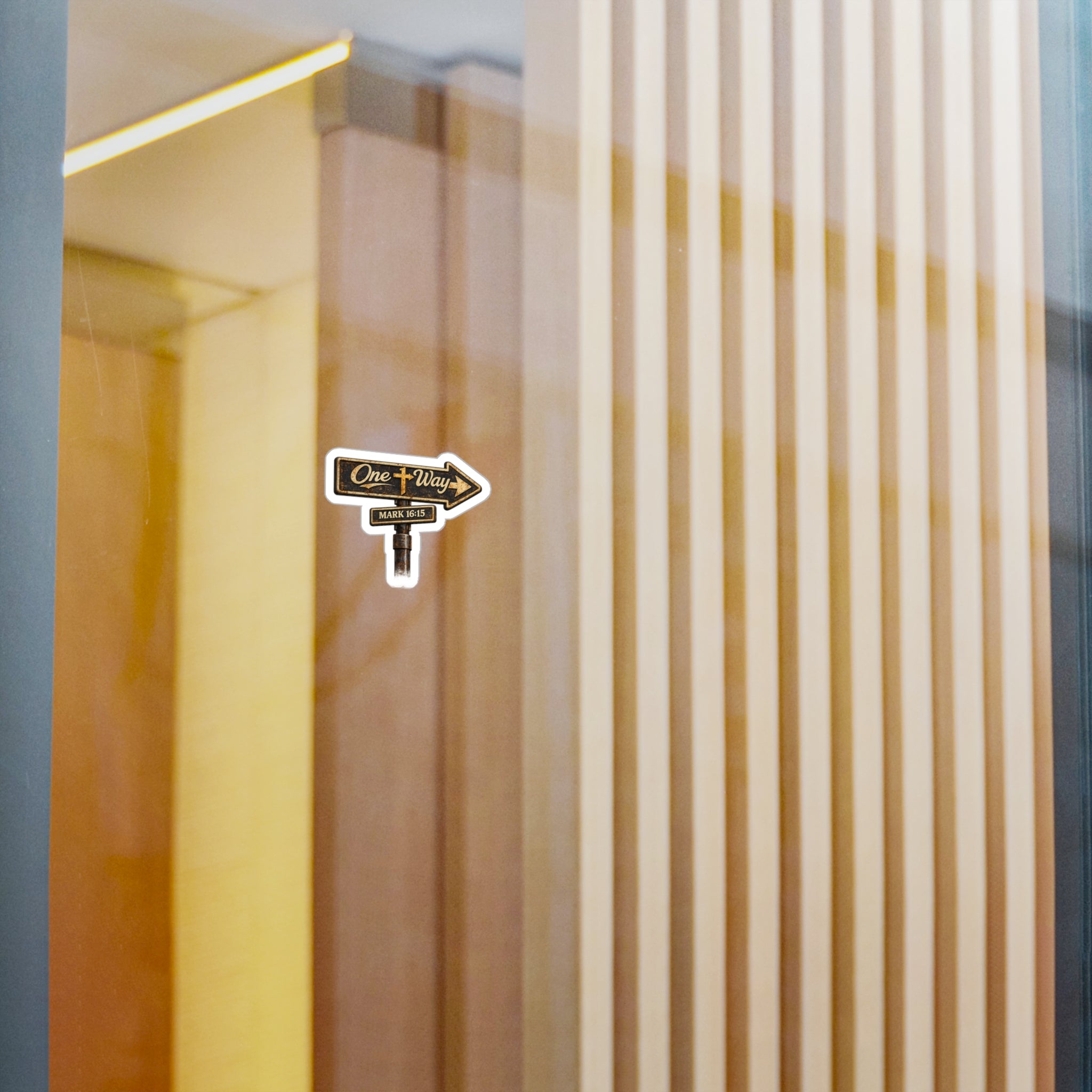 One Way Mark 16:15 Vinyl Decal — Christian Arrow Sticker (Kiss-Cut)