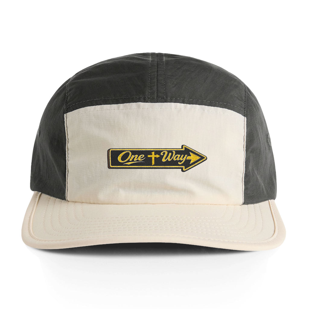 Two-Tone Nylon Cap - One Way Arrow Embroidered