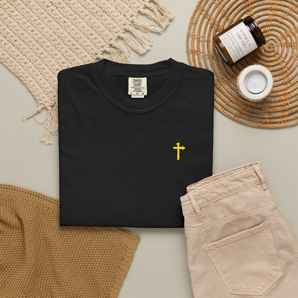 Comfort Colors - Embroidered - Cross