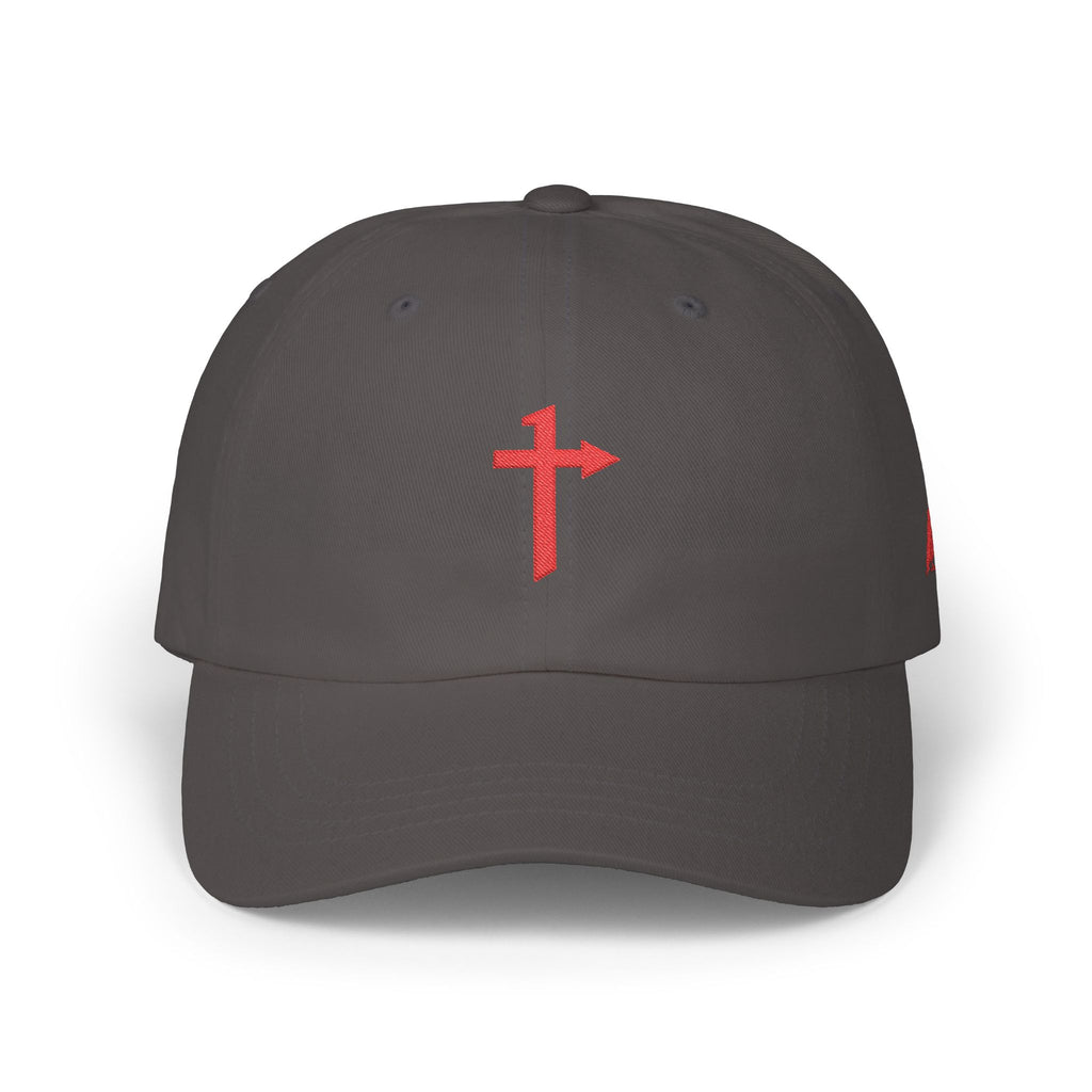 Classic Dad Cap — Yellow Cross Embroidered Baseball Hat