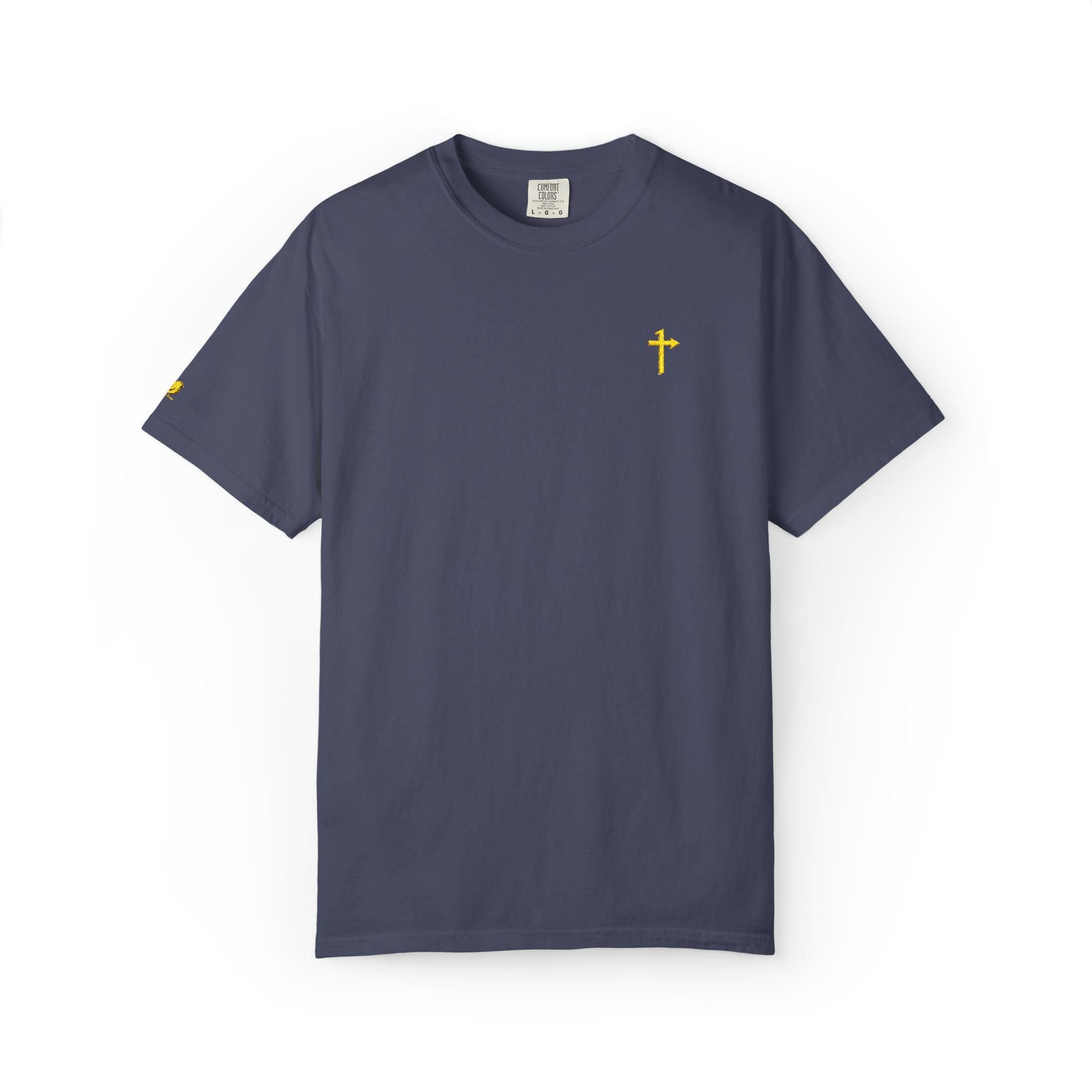 Comfort Colors Embroidered - Cross w/ Finch